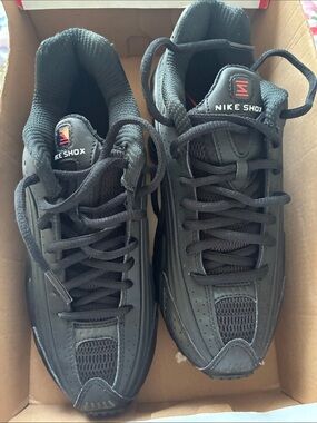 Nike Shox Black Sneakers with Red Accent